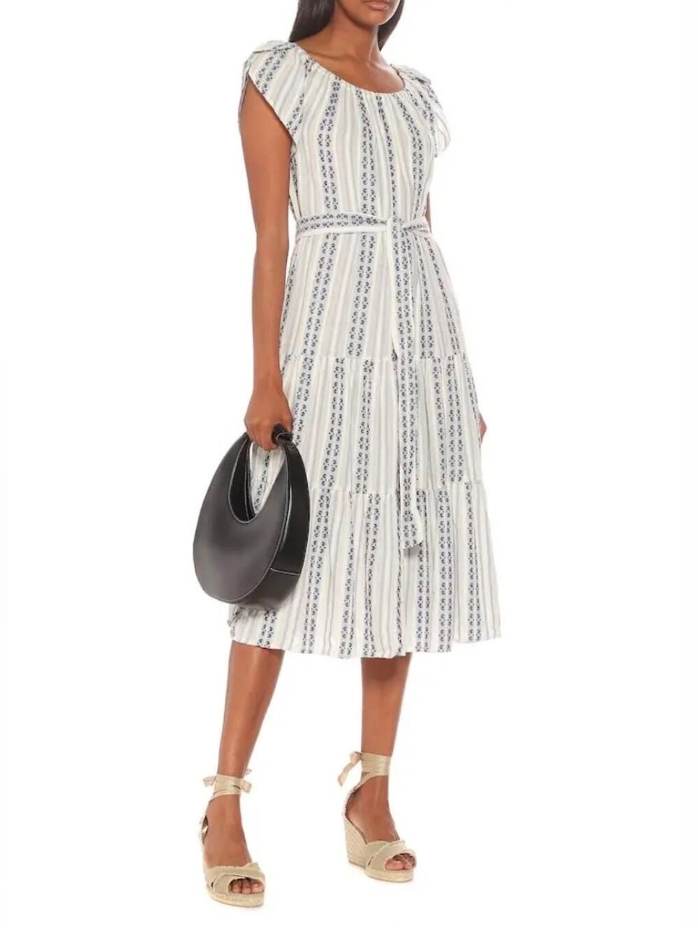Velvet by Graham & Spencer Tian Striped Cotton Midi Dress